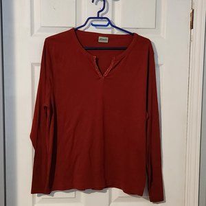 Penmans Women's Red Long Sleeve Shirt, XL